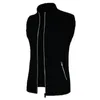 Herenvesten Herfst en winter Ritsvest Dun fleece gebreid slank vest Heren mouwloze trui met capuchon Zak S-XXXL