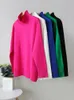 Women's Sweaters Autumn Winter Ladies Jumper Klein Blue Basic Women's Sweater Knitted Pullovers Turtleneck Sweaters Women Rose Red Tops 231030