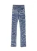 Jeans para hombres Moda High Street Lavado Demolición Empalme empalmado Micro acampanado Y2K Patchwork Retro Hip Hop Denim