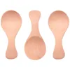 Spoons 48Pcs Small Wooden Salt Spoon Solid Wood Condiments Handmade Honey Teaspoon Seasoning Sugar Coffee Tea Crude