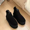 Neumel Plateau-Chelsea-Stiefel für Damen, Schuhe, Lisa Jennie, Kastanienbraun, Chelsea-Designer, flach, klassischer Schneestiefel, Winter, bequeme Damen-Bootie-Putdoor-Sneaker