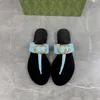 Designer Slides Dames Slippers Leren damessandaal met dubbel metaal Zwart Wit Bruin Slippers Zomerstrandsandalen met doos