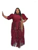 Abiti da festa Wmstar Plus Size Abito da donna con maniche corte a sbuffo di perle Maglia trasparente con maxi chiffon sexy Goccia all'ingrosso all'ingrosso