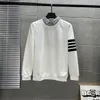 Designer Mens Hoodie Autumn/Winter Fashion High Street Cotton Sweatshirt Kvinnor Stripe Horisontell bar Pullover Hoodie andningsbar Tvådelad topp 584