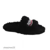 Novas Sandálias Usam Lã Sola Plana Balencaiiga Chinelo Shearling Grosso no Verão Sandália de Pele de Carneiro Integrada Mulheres de Fundo Casual Flip Furry Flops WR44