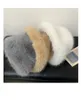 Y2k moelleux fausse fourrure seau chapeau femmes lapin chaud épais en peluche hiver dame de luxe mode fête Panama pêcheur casquette 230920