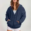 Frauen Hoodies Plus Größe Plüsch Sweatshirt Winter Verdicken Fleece Zipper Hoodie Lose Warme Mantel Harajuku Koreanische Samt Stich Pullover