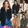 Misto lana da donna Inverno Elegante Donna Spessa Teddy Bear Tasca Giacca in pile Cappotto caldo Zip Up Outwear Soprabito Giacca in morbida pelliccia Cappotto in peluche femminile T231030