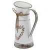 Вазы металлическая цветочная ваза Винтажный оловянный кувшин с деревенским ковшом сушеный жестяной плита банка для декоративной гостиной