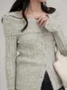 Maglioni da donna lavorati a maglia stile coreano donne dolci collo slash francese pullover vintage manica lunga femminile moda causale top 2023 autunno