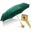 Şemsiye Gold Ball Lüks Şemsiye Retro Güneşlik Yaratıcı Parasol Güzel Siyah Üç Katlanır Dış Mekan U5m