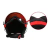Ski Helmets MOON-Ski Helmet Integrated Full Coverage Protector White Self Contained Goggles 2 in 1 Visor Ski Snowboard Helmet Cover 231030