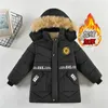 Abrigo de plumón más chaquetas de terciopelo invierno acolchado grueso ropa de algodón cálido niños parka con capucha abrigos para nieve 48 años 231027