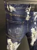 Мужские джинсы с буквенным принтом, модные повседневные брюки с распылением краски, модные уличные джинсовые тканевые брюки A136 231027