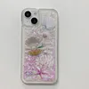 Voor iPhone 15 14 13 12 11 Pro Max Case Glitter Liquid Quicksand Eenhoorn Flamingo Kokospalm 14 15 Plus cover