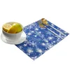 Table Mats Christmas Snowflake Blue Mat Holiday Kitchen Dining Decor Placemat Wedding Party Napkin