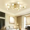 Taklampor gyllene boll ljuskronor glödlampa lampa mässing färg modern dekoration hängande vardagsrum sovrum mat inomhus
