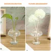 Vases Vase en verre de champignon Pot de fleur clair Conteneur hydroponique Décoration de table à la maison