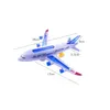 Diecast Model Kids Aircraft LED -lampor Musik Flygplan Toys For Children Diy Assembled Plan Electric Toy Boys Birthday Present 231030