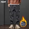 Herenbroek HIQOR Y2k Vintage Baggy Winter Dikker Warm voor Fleece Cargo Enkellange Joggers Harem Oversize Broek 231027