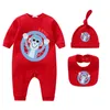 3-12 maanden baby driedelige rompertjes herfst babys jumpsuit van puur katoen pasgeboren babykleding met lange mouwen lente pasgeboren romper CSD2310302