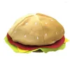 Bérets Trendy Ladies Hamburger Hat Non-rétrécir Femmes Mignon Hommes Fast Food Cap Party Dress Up