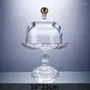 Plates Gold Plated Light Luxury Glass Dessert Cake Tray With Cover European Afternoon Tea Fruit Candy Home Decoration