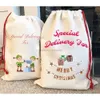 Christmas Decorations Sublimation Blanks Santa Sacks DIY Personalized Drawstring Bag Christmas Gift Bags Pocket Heat Transfer NEW Fast Ship 50x68cm