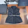 Nuovo gilet in cotone per bambini Giacca senza maniche calda autunnale per bambino Taglia 110-160 Gilet per bambini con cintura in pelle Oct25