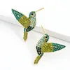 Boucles d'oreilles Dvacaman amusantes et mignonnes oiseaux en strass pour femmes, bijoux décoratifs en métal en forme d'animal