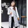 Women's Vests Femmes sans manches gilet longue doudoune solide corée à capuche rembourré gilets lâches femmes dames mode décontracté hiver manteau 231030