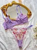 Fairy Floral Lingerie Set Delicaat ondergoed Transparante bh's Naadloos sekspak Luxe borduurwerk kant Desire Hot Girl