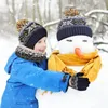 Bérets pour enfants, ensemble de gants, écharpe, chapeau d'hiver, accessoires confortables pour enfants, 3 pièces tricotées, élastiques doux pour l'extérieur