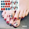 22Tips/Sheet Nail Sticker Lime Toenail Art Polish Tips French Glitter Sequin Nagel Wraps Enkel tånagel Klistermärke Nagel Artstickers Dekaler Nagelkonstverktyg