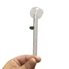 Tubo de vidro para queimador de óleo, 14cm, com suporte colorido, tigelas de 30mm, tubos de óleo transparentes para mão