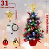Noel Dekorasyonları 24 inç Yapay Masa Masa Noel Ağacı Masa Küçük Noel Ağacı Noel Ağacı Süslemeleri ile Süsler Süslemeler 231027