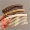 Accessoires de cheveux 20 dents bricolage en plastique inséré peigne mat chapeaux mode clip latéral givré pour les femmes livraison directe produits outils Dhpnm