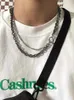 Catene impilate in titanio Gang Suo fibbia collana da uomo High Sense Joker catena clavicola di lusso