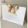 Gift Wrap 100x Paper Bag Gift Boxes Commodity Packaging Handbag Customize With Frame Shopping Promotion Bags Wedding Gifts Wrapping 231030