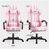 Bedroom Furniture Ferghana Gaming Chair Office With Footrest High Back Gamer Game Mas Lumbar Pillow Ergonomic Computer Chairs For Dr Dhhy3