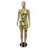 Work Dresses Beach Printed Sexy Two Piece Set Women Skirt And Halter Crop Top Clubwear Hollow Out Vacation Outfits Bodycon 2 Dress Sets