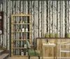 Wallpapers 3D PVC Berkenhout Boom Behang Voor Slaapkamer Modern Design Woonkamer Muur Papierrol Rustiek Bos Bos 10MX53CM
