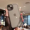 Electroplate Camera Circle Phone Cases Flexible Clear Back Cover with Lens Protector for iPhone 15 15pro 15plus 15 pro max 14 13 12 11 XR 7p 8plus