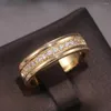 Кольца кластера Yo цвет розового золота бесконечная красота скручивающая волна кубический циркон кольцо на палец для женщин обручальное ювелирное изделие подарок