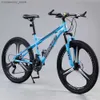 Bikes 26 Inches Bicycle 24/27 Speed Shock Absorbing Mountain Bike High Carbon Steel Frame Front And Rear Dual Disc Brake Q231030