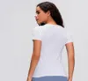 L55 Nieuwe Yoga Tops T-shirt Mode Outdoor Ftness Kleding Vrouwen Korte Mouwen Sport Yoga Tanks Running shirt8333611