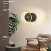 Vägglampa nordisk design enkel led konstklocka sconce sovrum vardagsrumskorridor gång inomhus dekoration ljusarmaturer