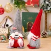 Other Event Party Supplies 1pc Knitted Santa Claus Doll Elf Plush Christmas Gnome Decorations Indoor Home Holiday Gifts Table Decoration 231030