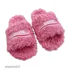 Balencaga Plush Family Line Furry Sandals Women Slipper Shearling Paris New b Letter Embroidery Flat Bottomed One Sandal Home Wearing Anti-skid OB2D