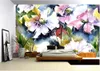 Wallpapers 3d Mural Wallpaper Custom Po Large Stereo Romantic Flower Home Decoration